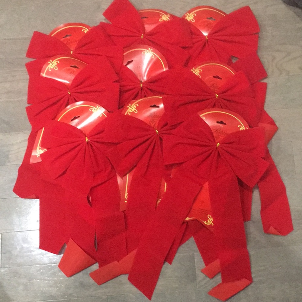 NWT🔥 Set of 10 Large Size Ribbon Bows 10” x 17” NEW